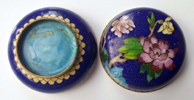 chinese cloisonné enamel trinket pot